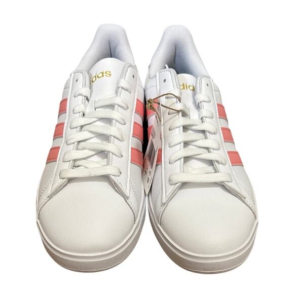 Adidas IG9239 GRAND COURT 2.0 SHOES White Semi Pink Spark Women Size 8.5 New - Picture 1 of 6